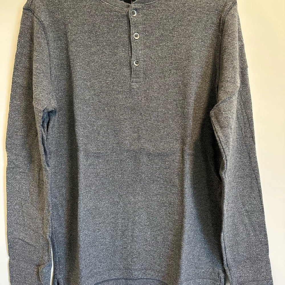 Men's Grey Henley Shirt